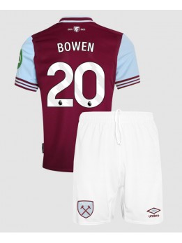 West Ham United Jarrod Bowen #20 Replika Hemmakläder Barn 2024-25 Kortärmad (+ byxor)